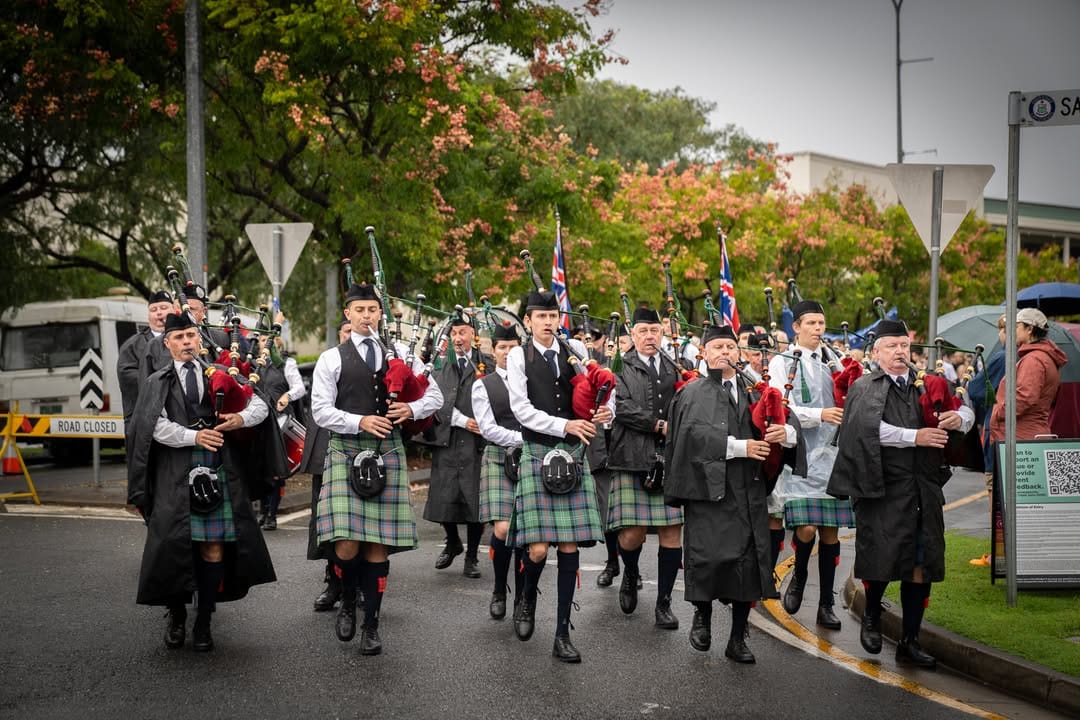 Robina bridge burnt by kids. Anzac March goes on.