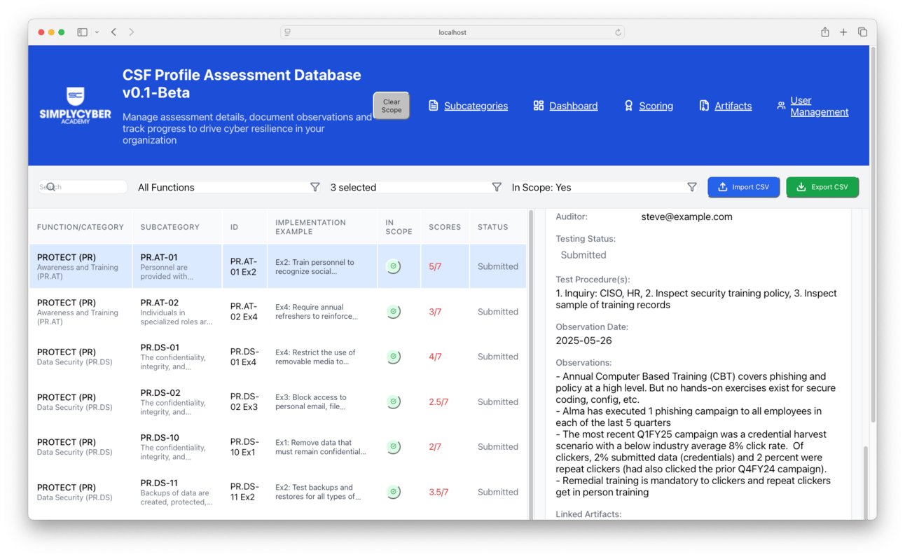 Free NIST CSF Tool + Why Your GitHub Profile Matters