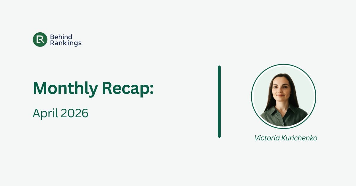 April 2026 recap: events, work & results