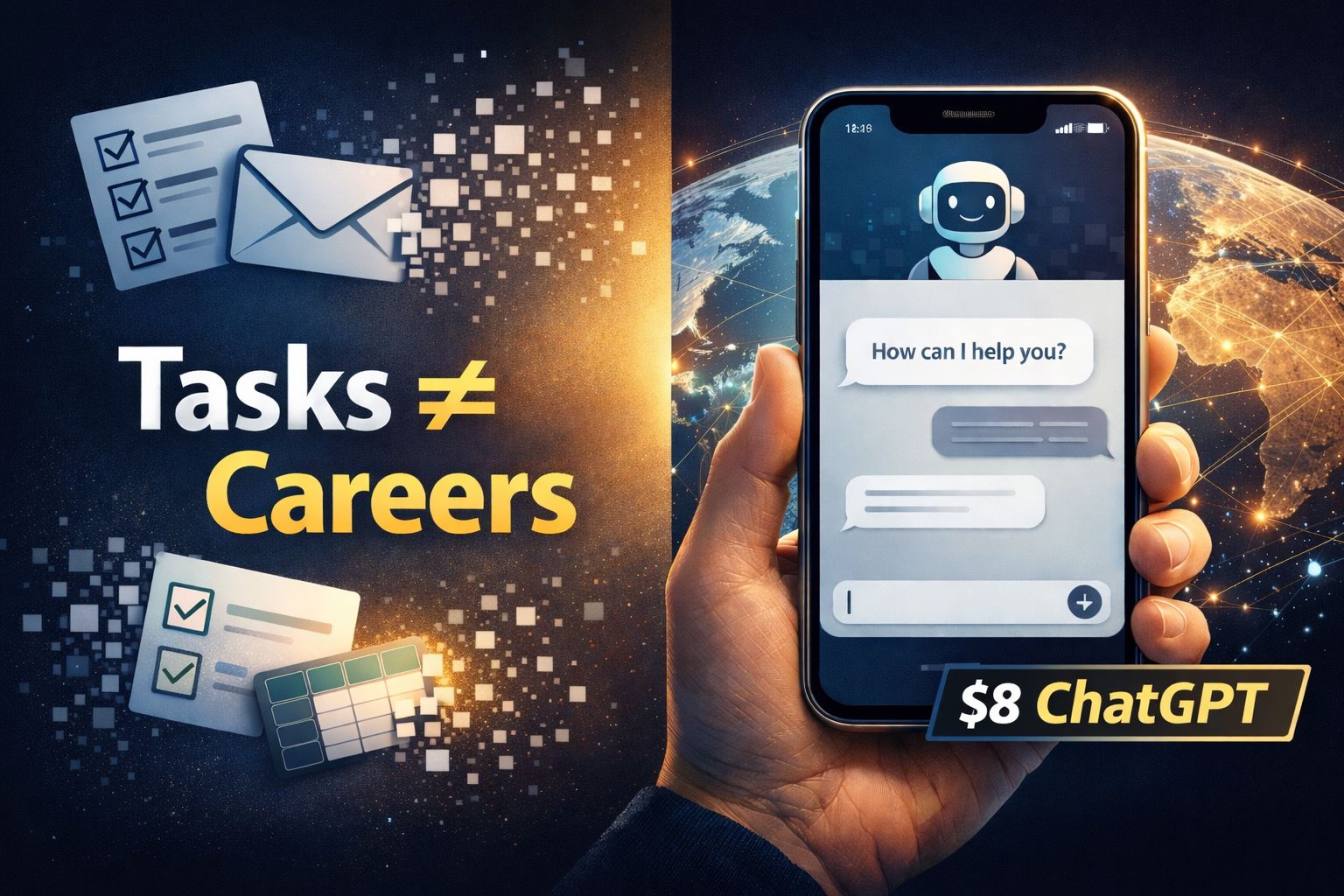 🌍 AI kills tasks, not careers — and $8 ChatGPT