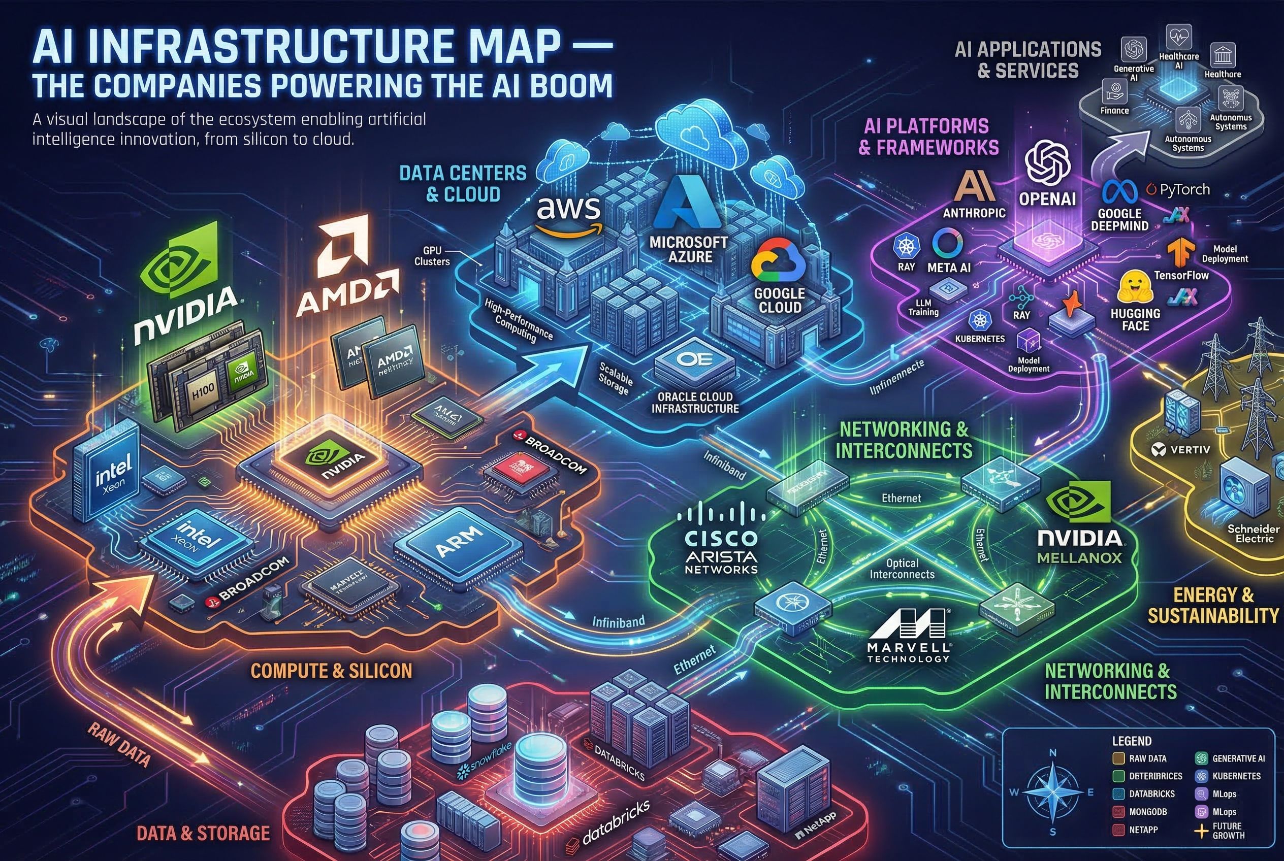 AI Infrastructure Map — The Companies Powering the AI Boom