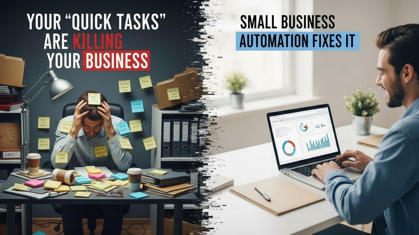 Your "Quick Tasks" Are Killing Your Business. Small Business Automation Fixes It