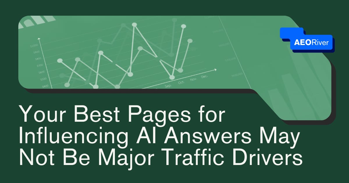 Your Best Pages for Influencing AI Answers May Not Be Major Traffic Drivers