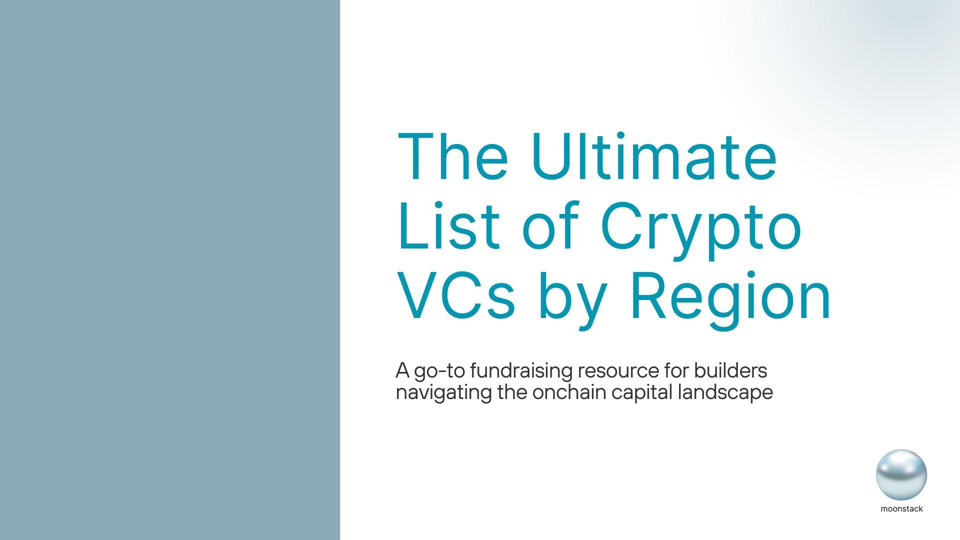 The Ultimate List of Crypto VCs by Region (2025)