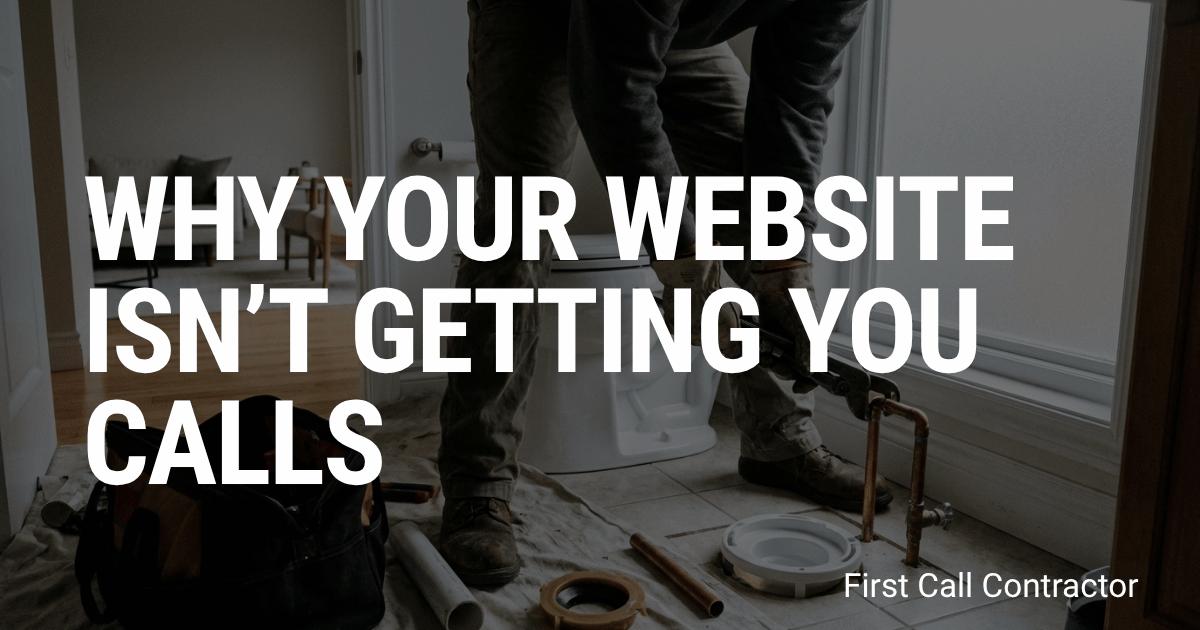 Why Your Contractor Website Isn’t Getting Calls (And What Is)