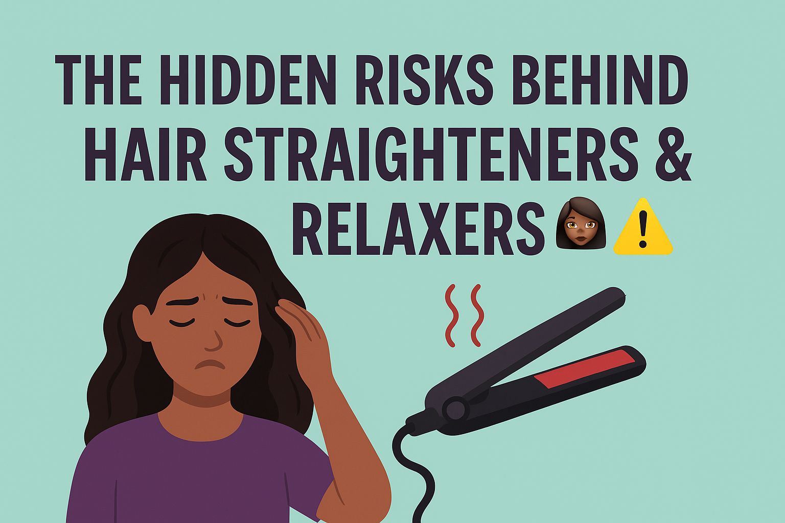 The Hidden Risks Behind Hair Straighteners & Relaxers 💇🏽‍♀️⚠️