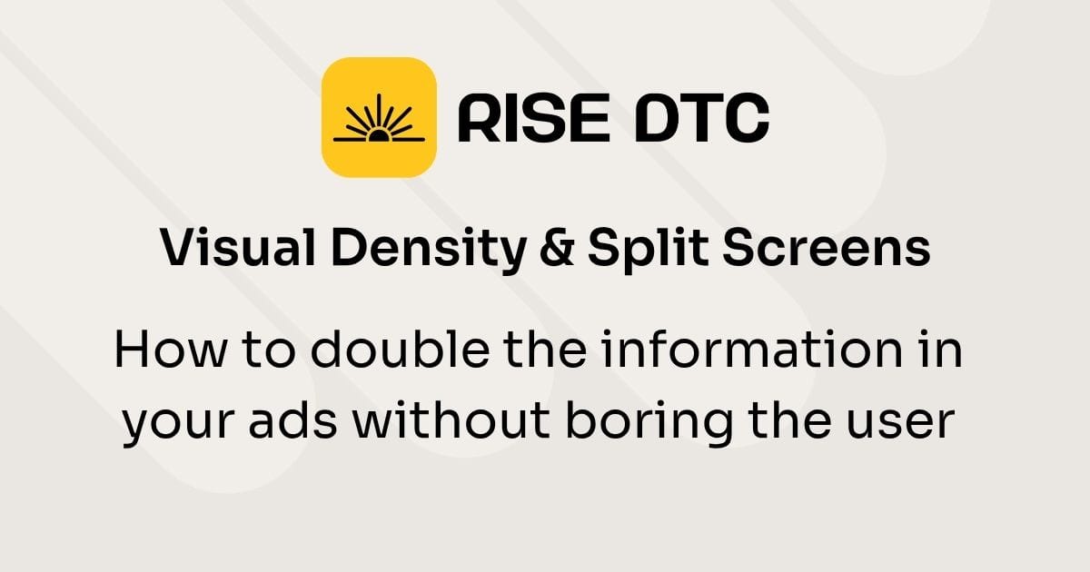 Visual Density & Split Screens