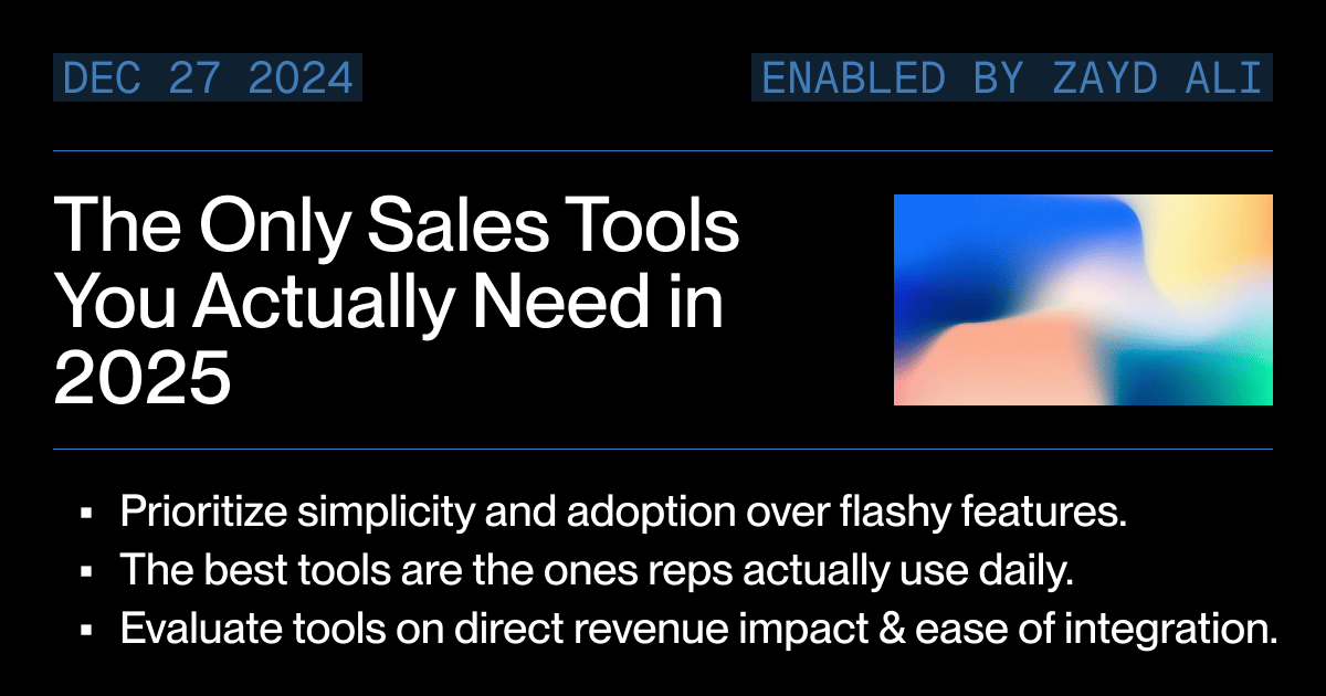 The Only Sales Tools You Actually Need in 2025