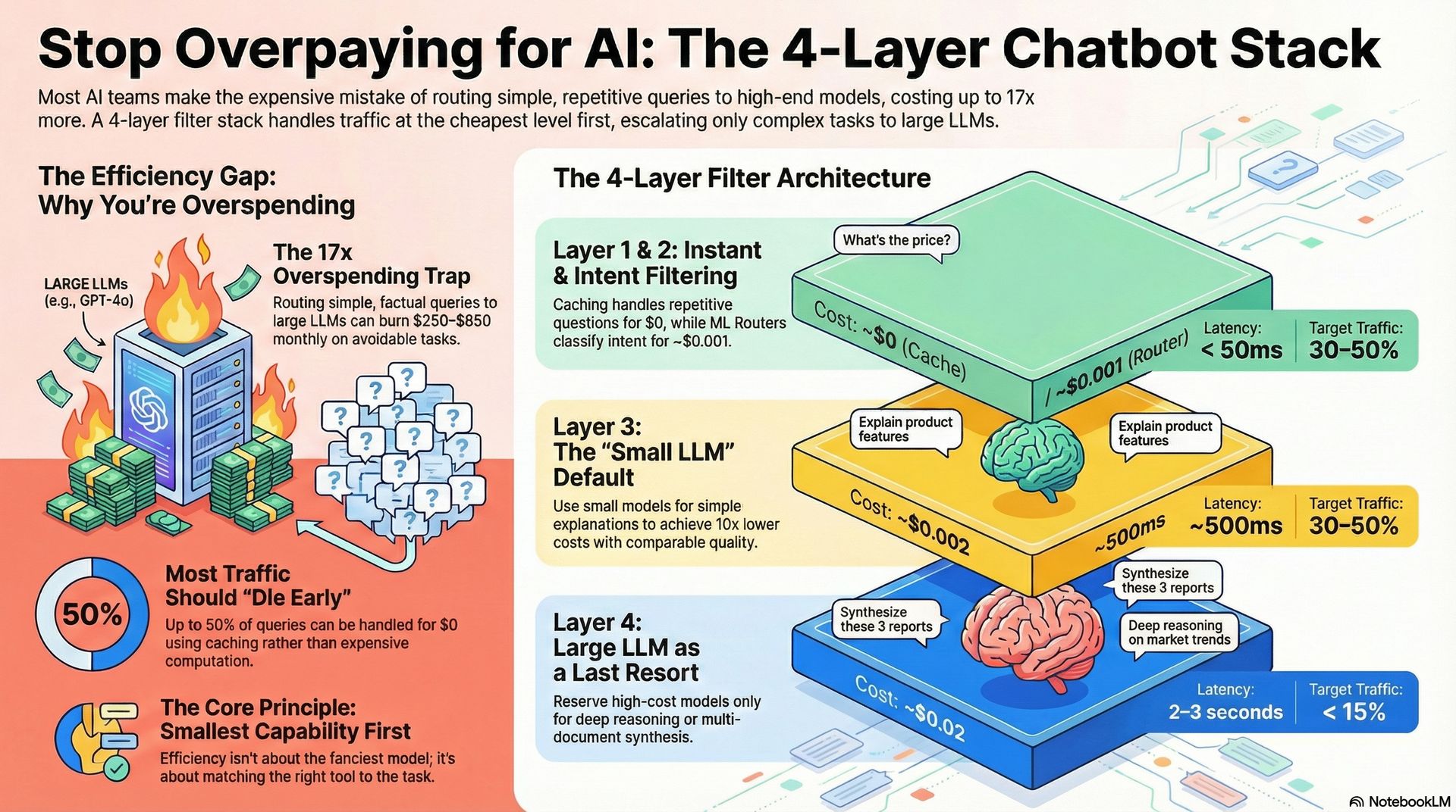 Efficiency Engineering: The 4-Layer AI Chatbot Stack to Slash Costs and Latency
