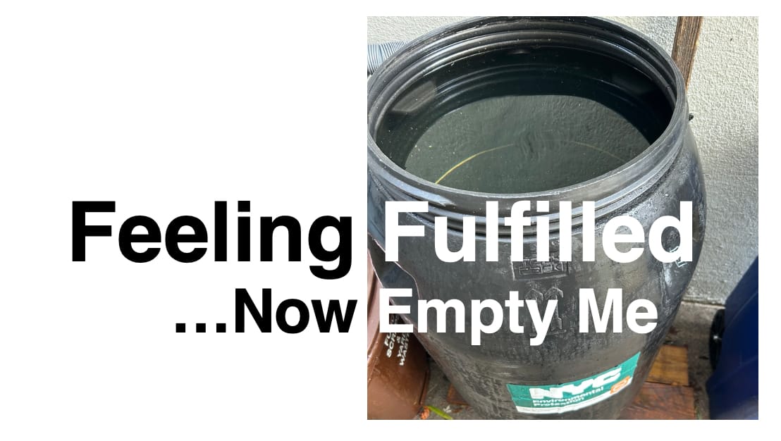 Nice Day To Empty A Rain Barrel