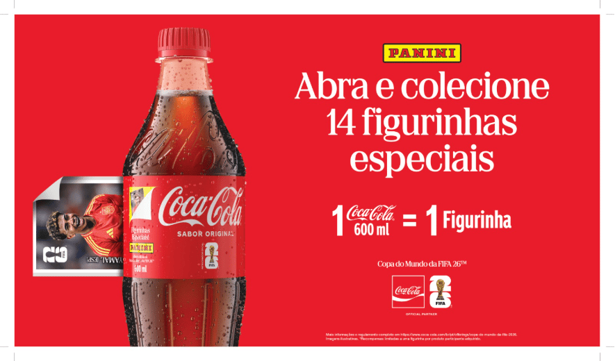 Coca-Cola ativa nostalgia da Copa e aposta em figurinhas para engajar torcedores