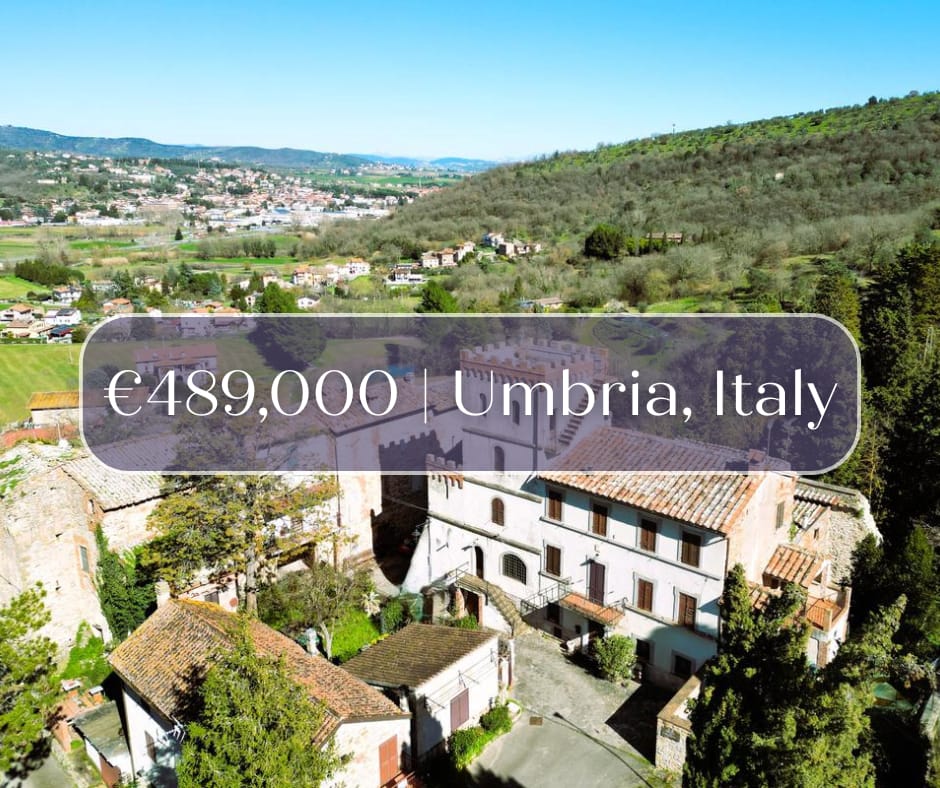 A Restored 15th-Century Castle in the Umbrian Hills