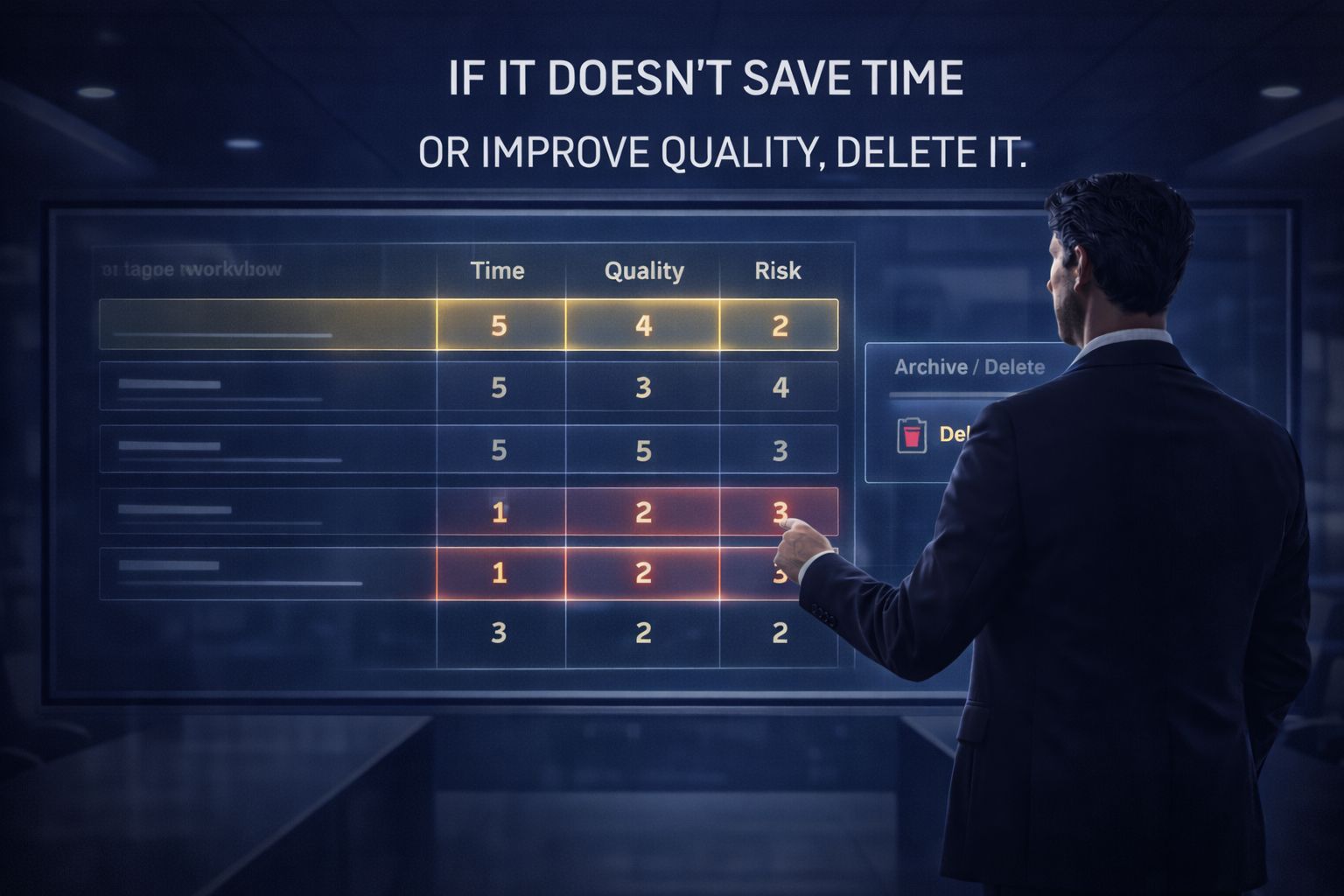 If It Doesn’t Save Time or Improve Quality, Delete It.