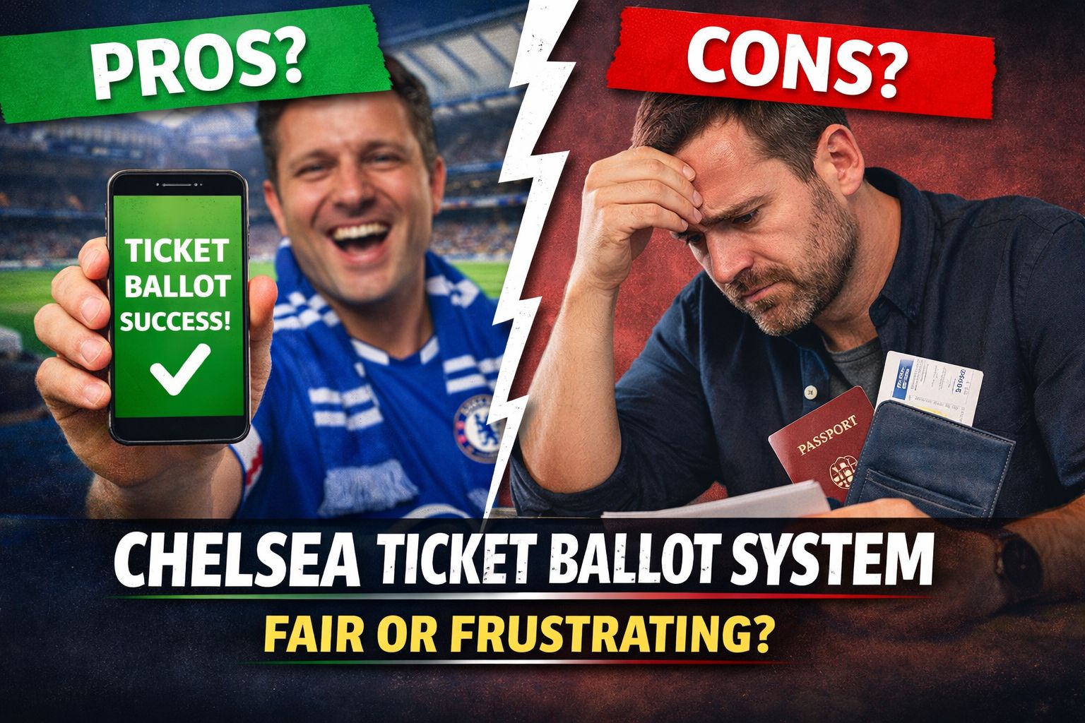 TICKET BALLOTS AT CHELSEA