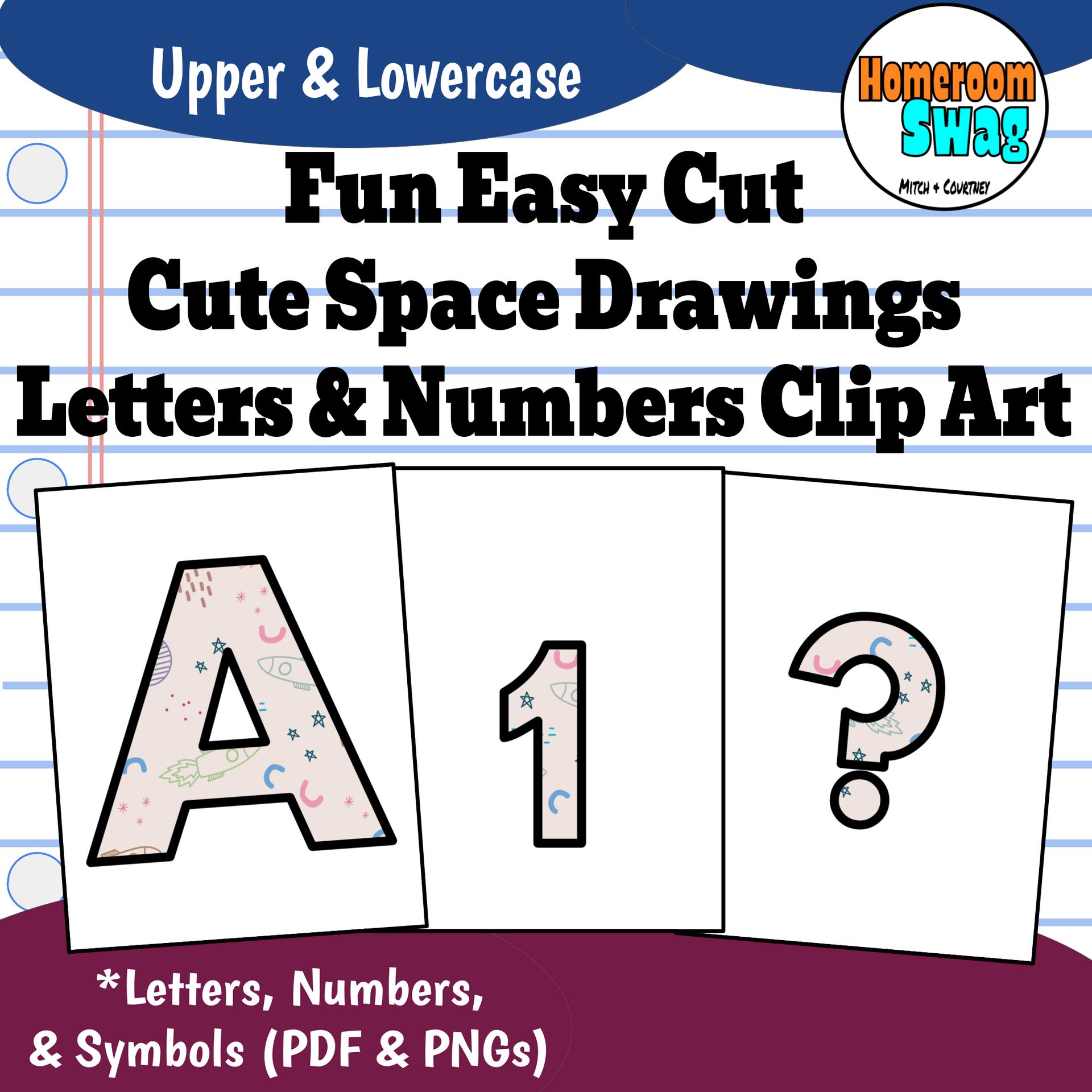 Cute Space Drawings Bulletin Board Letters And Numbers.pdf