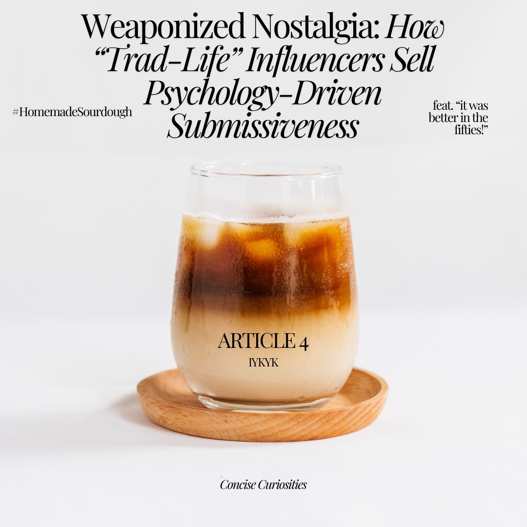 Weaponized Nostalgia: How “Trad-Life” Influencers Sell Psychology-Driven Submissiveness