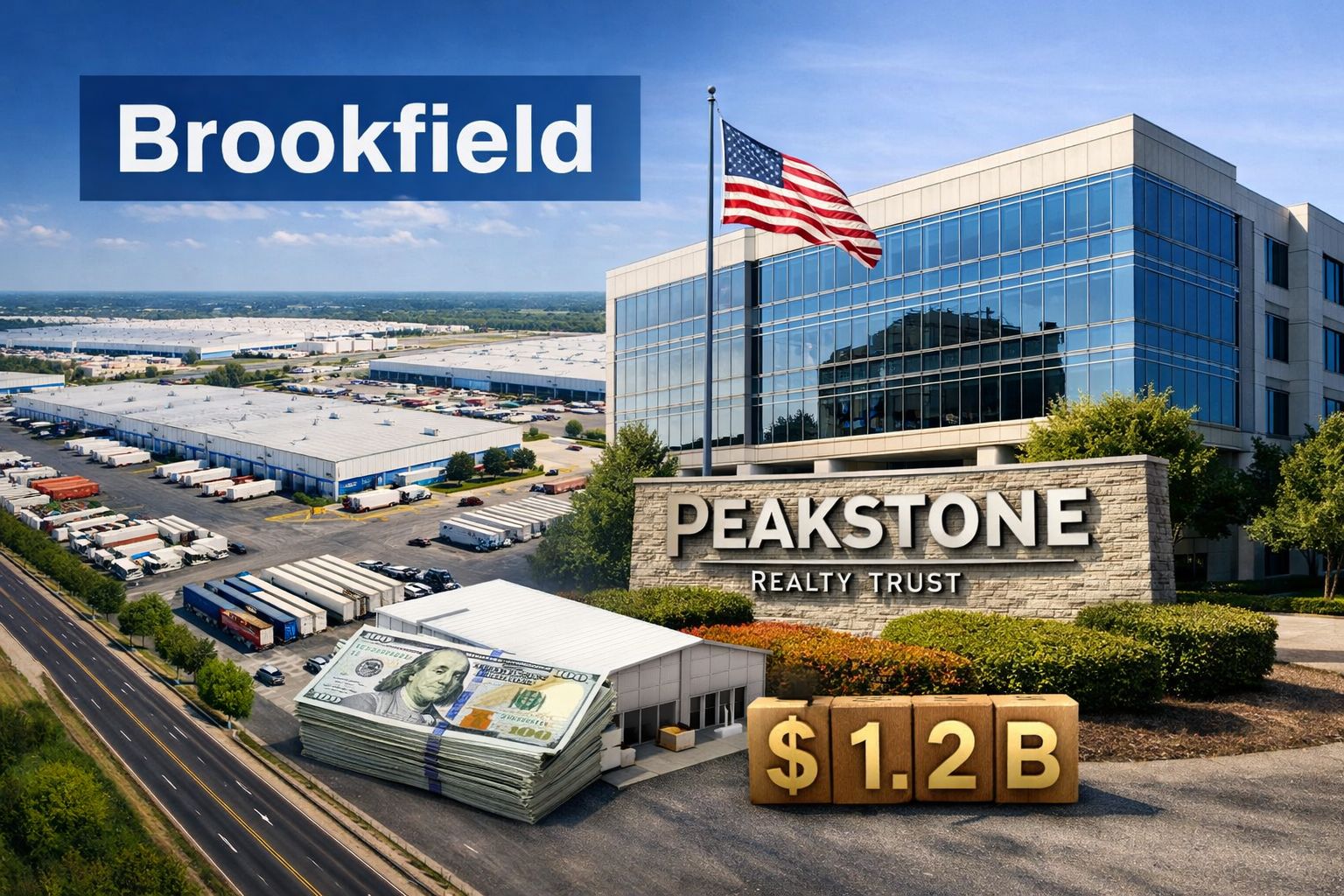 Brookfield to Acquire Peakstone Realty in $1.2B All-Cash Deal