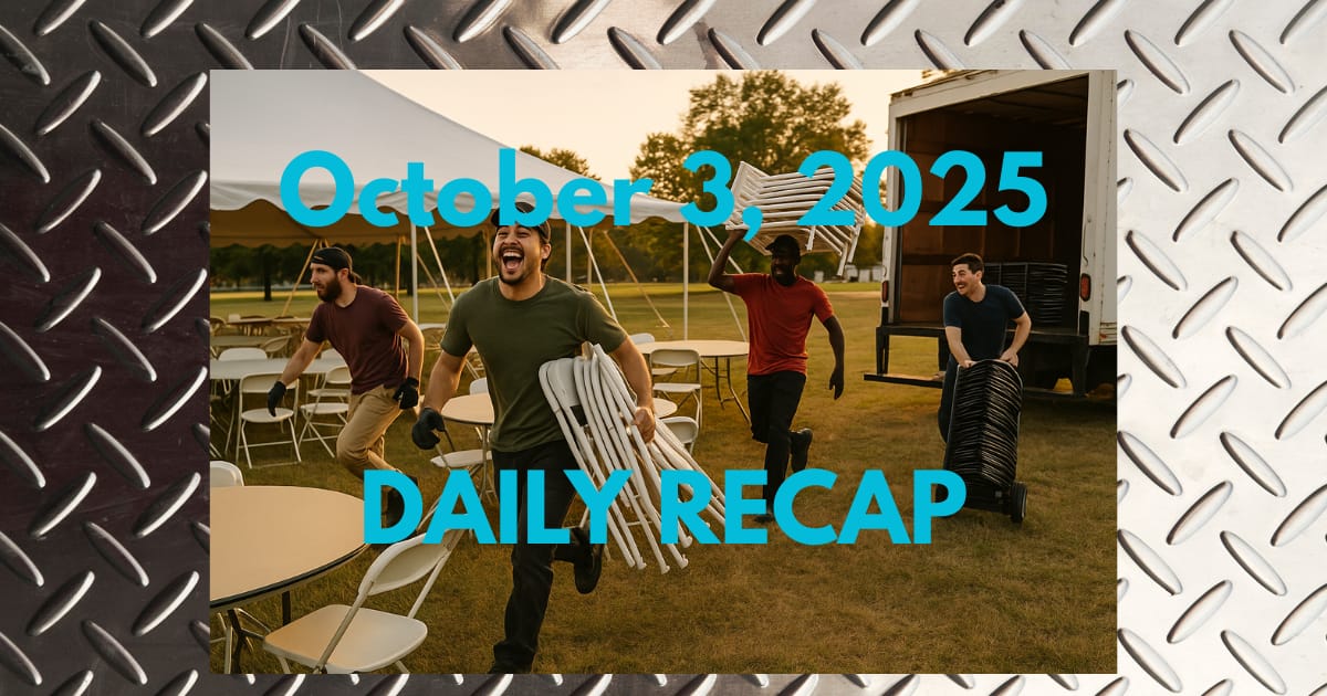 October 3, 2025 – Daily Recap