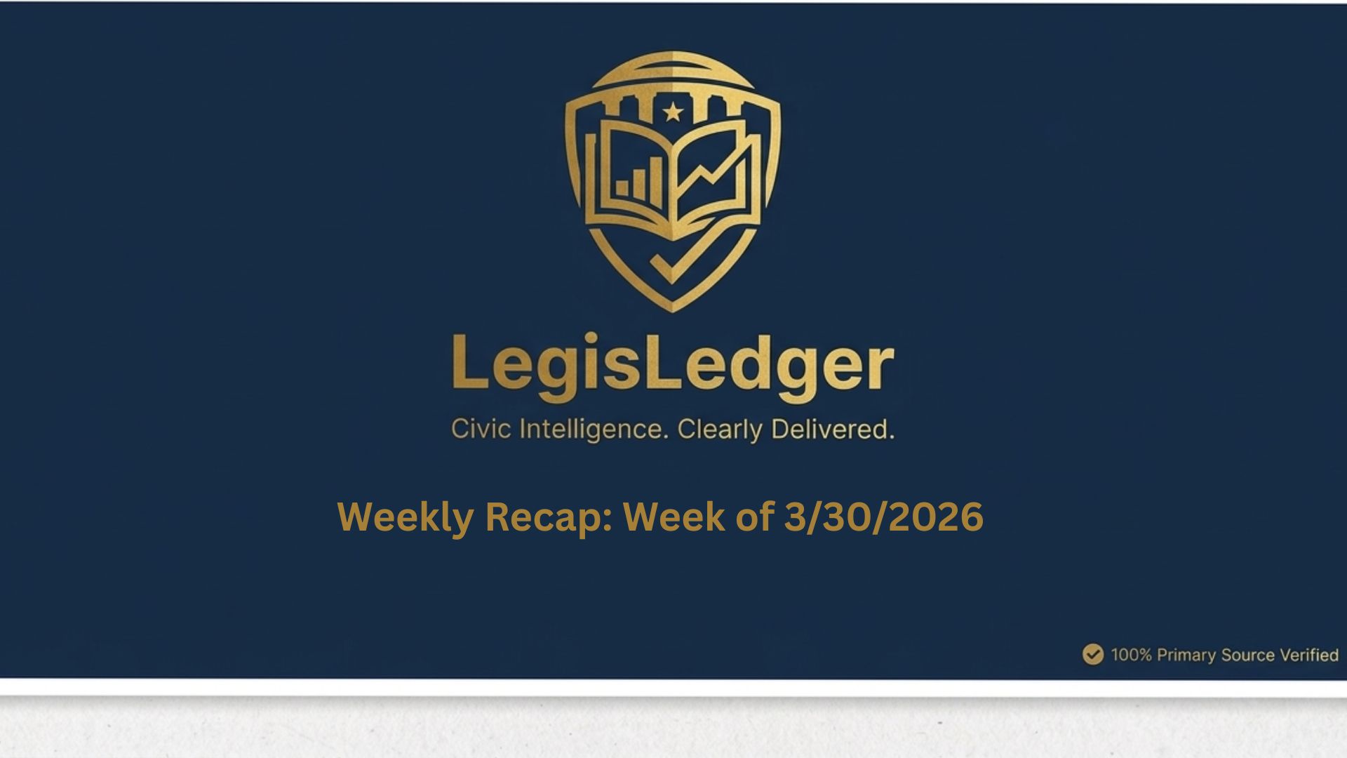 This Week in Congress - March 30, 2026