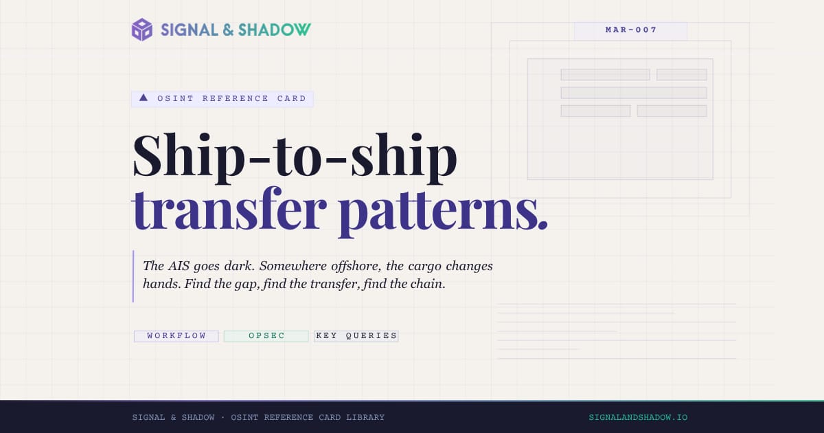 Sanctions evasion and ship-to-ship transfer patterns 