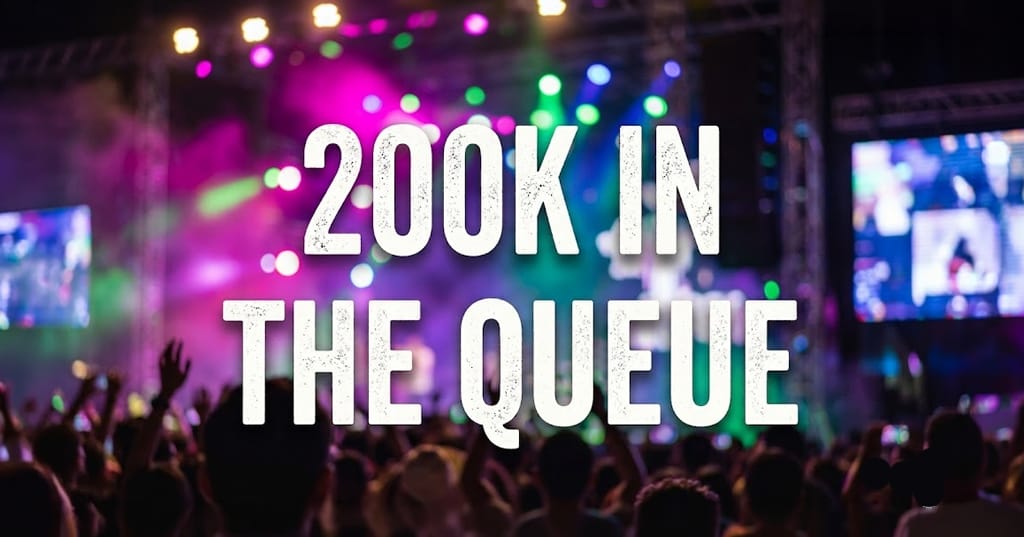200,000 in one queue for concert tickets