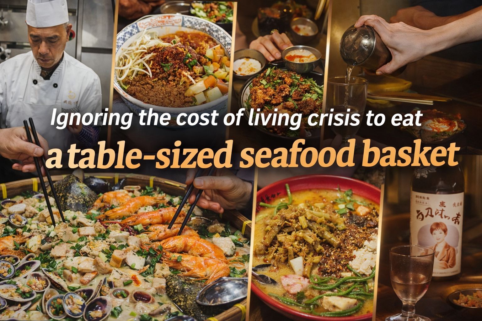 Ignoring the cost of living crisis to eat a table-sized seafood basket 💸🤡