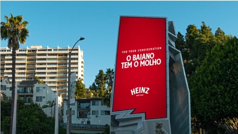 "O baiano tem o molho”: Heinz transforma meme brasileiro em billboard em Hollywood