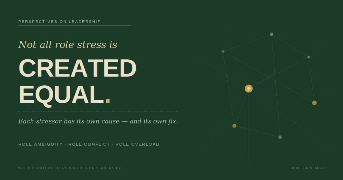Understanding Role Stressors