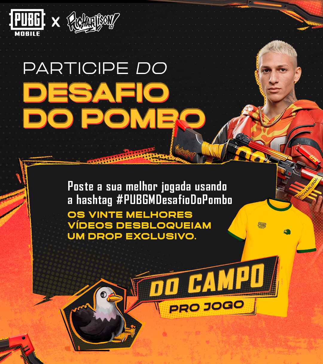 Entre futebol e games, PUBG Mobile aposta em torneio com Richarlison