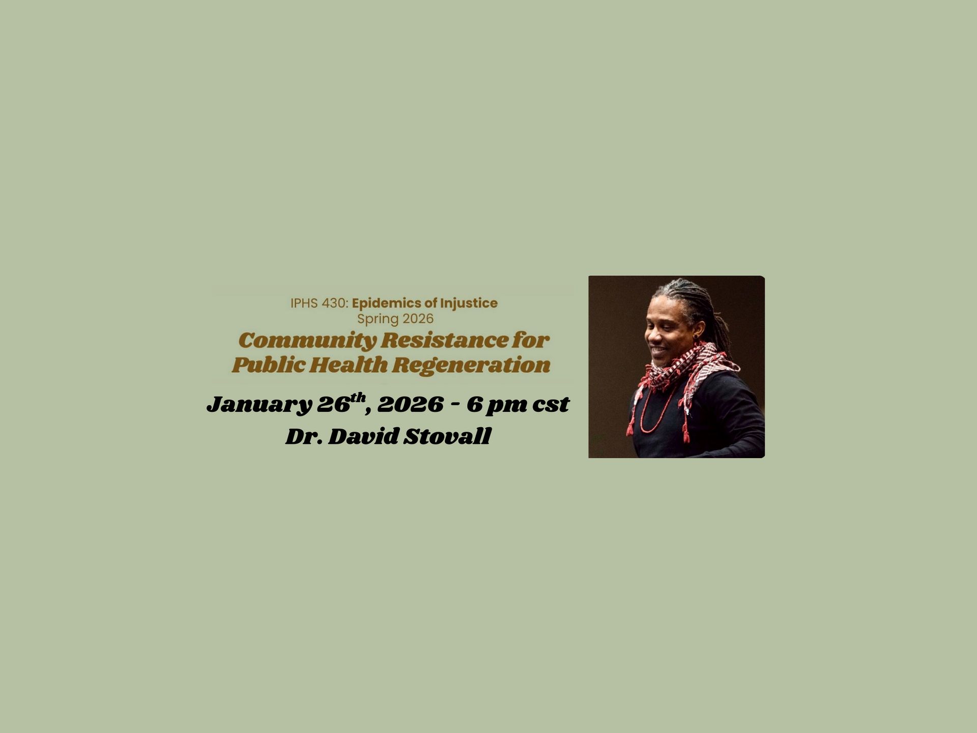 Session 2 Tonight! Dr. David Stovall