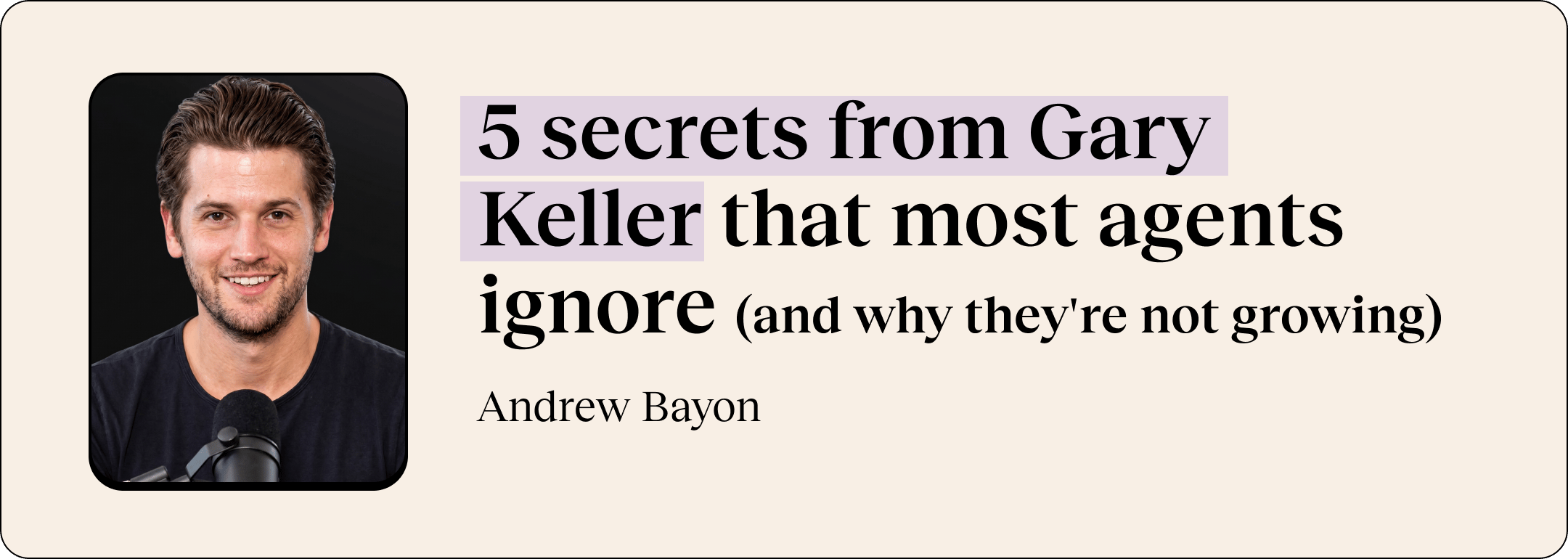 🧱 5 secrets from Gary Keller that most agents ignore (and why they're not growing)