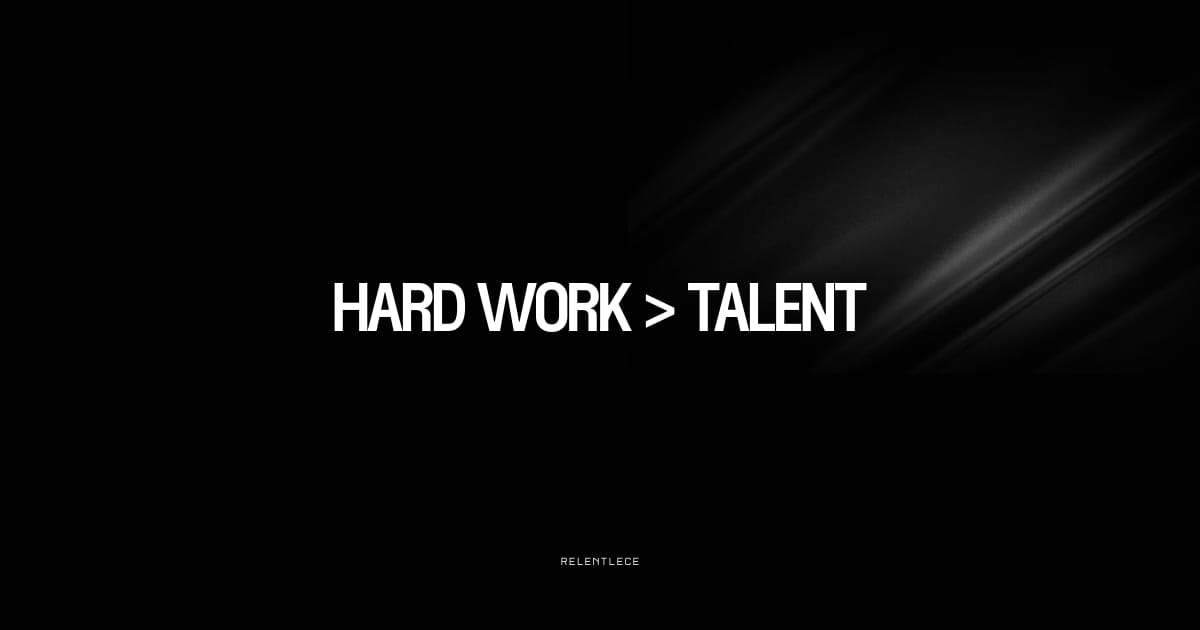 You're not talented enough. Good.