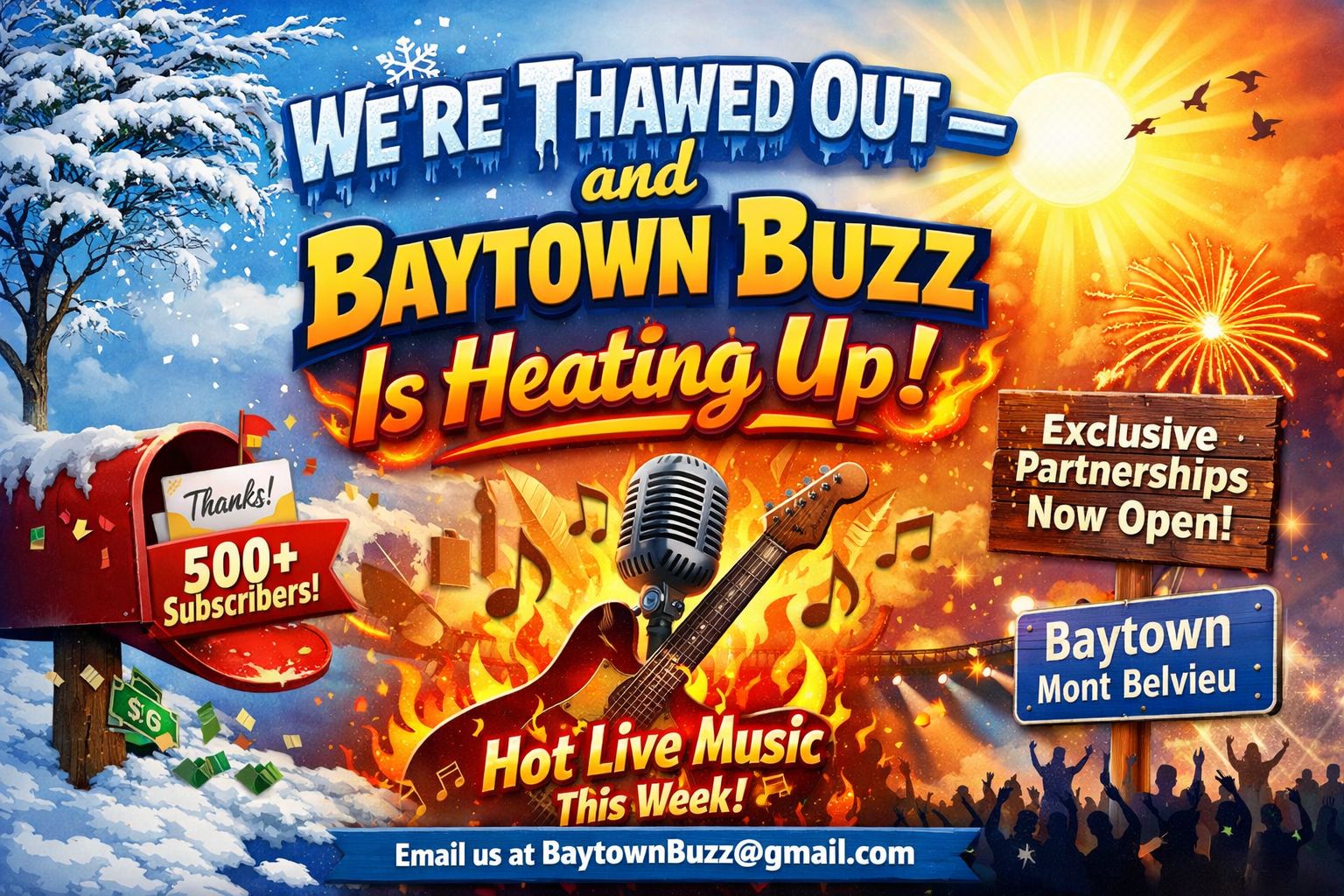 We’re Thawed Out — and Baytown Buzz Is Heating Up 🔥