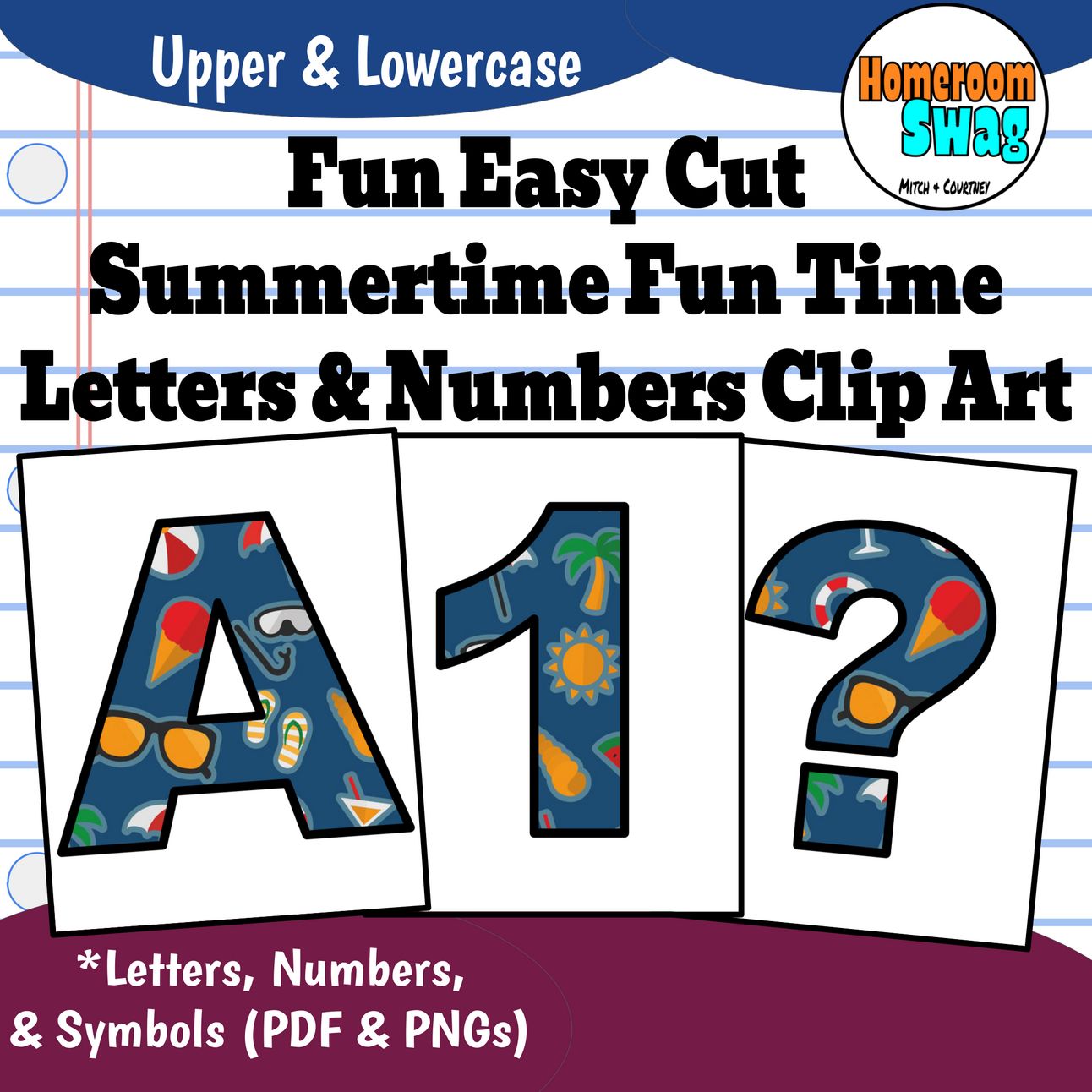 Summer Time Fun Time Bulletin Board Letters and Numbers Set PDF.pdf