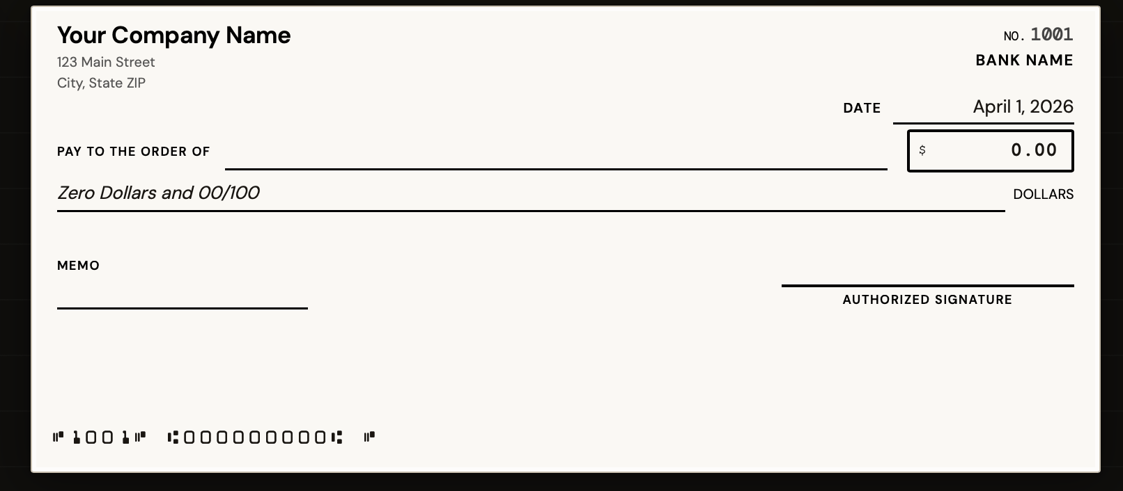 Free check printer tool