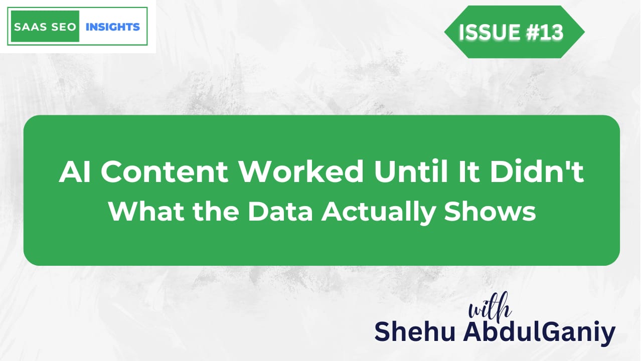 AI Content Worked Until It Didn't