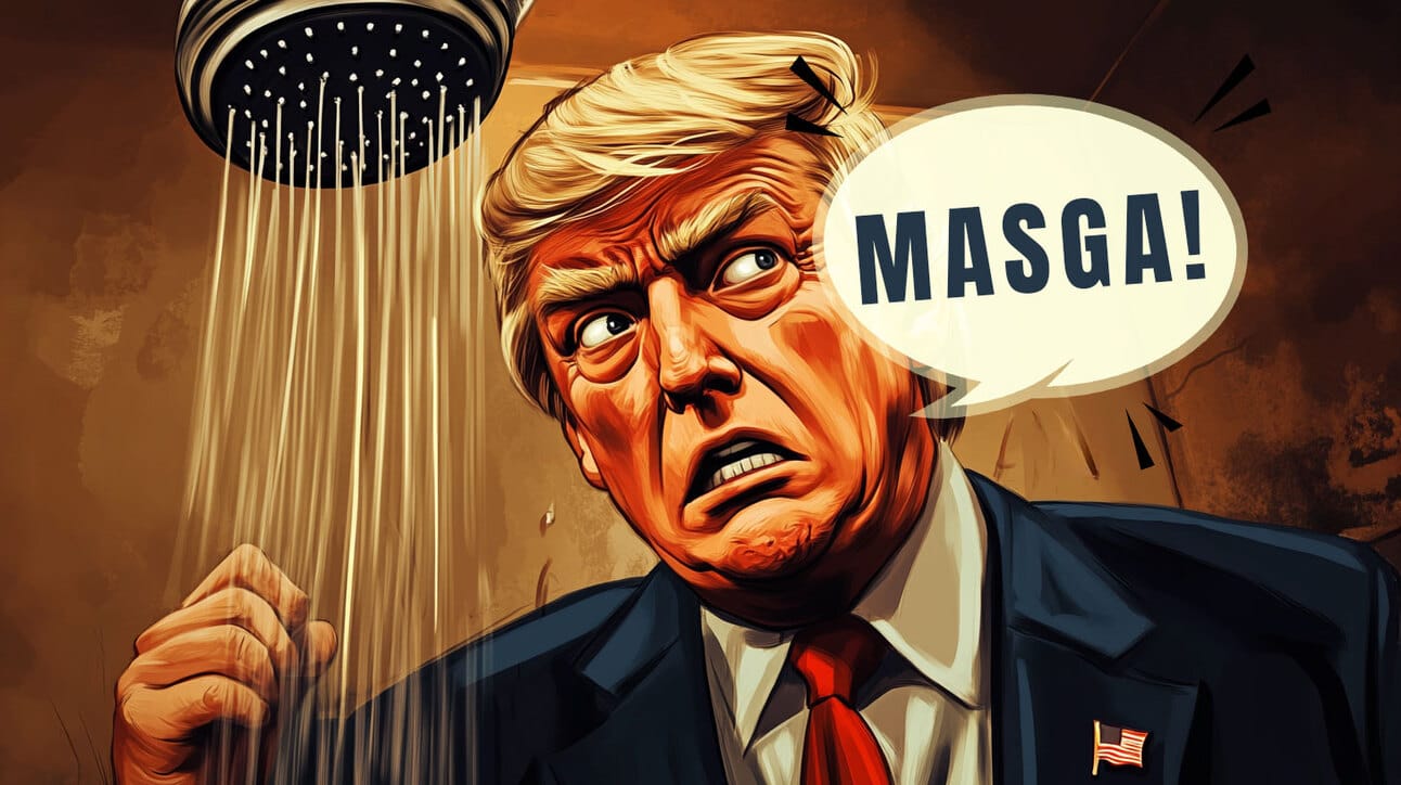 Trump Makes Showers "Great Again" While the World Burns: Is This a Parody?