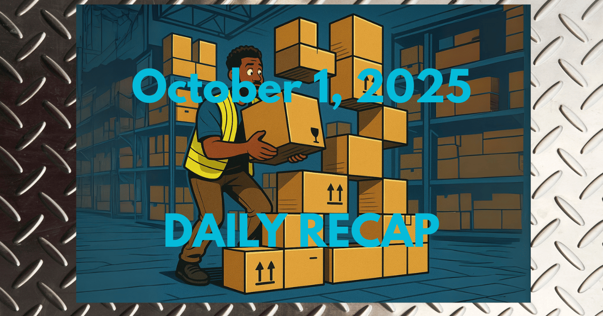 October 1, 2025 – Daily Recap