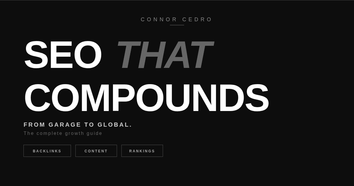 SEO for Business Growth from Garage2Global