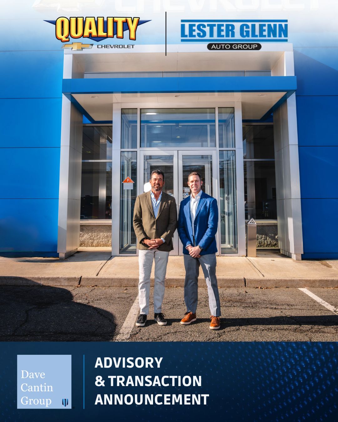 Dave Cantin Group Advises Quality Chevrolet Ownership Transition in Northeast