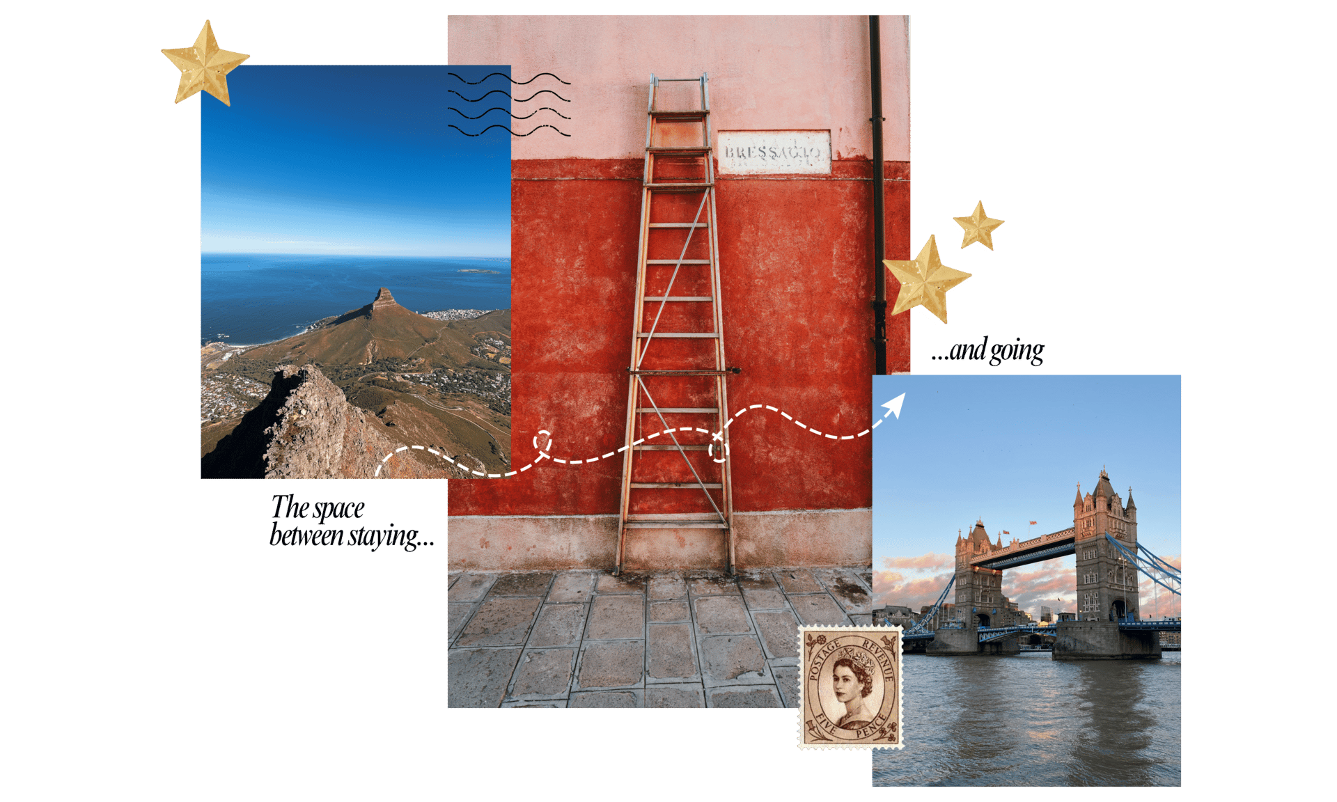 The space between staying and going