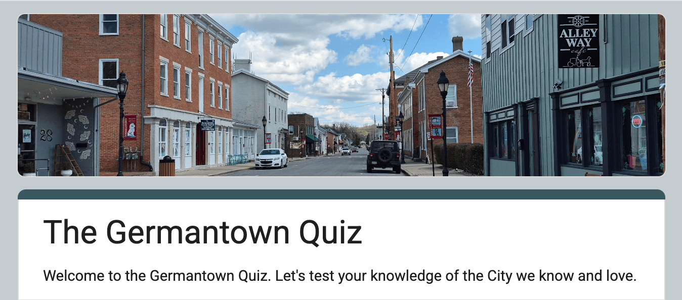 The Germantown Quiz