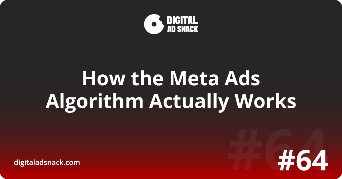 How the Meta Ads Algorithm Signal Actually Works