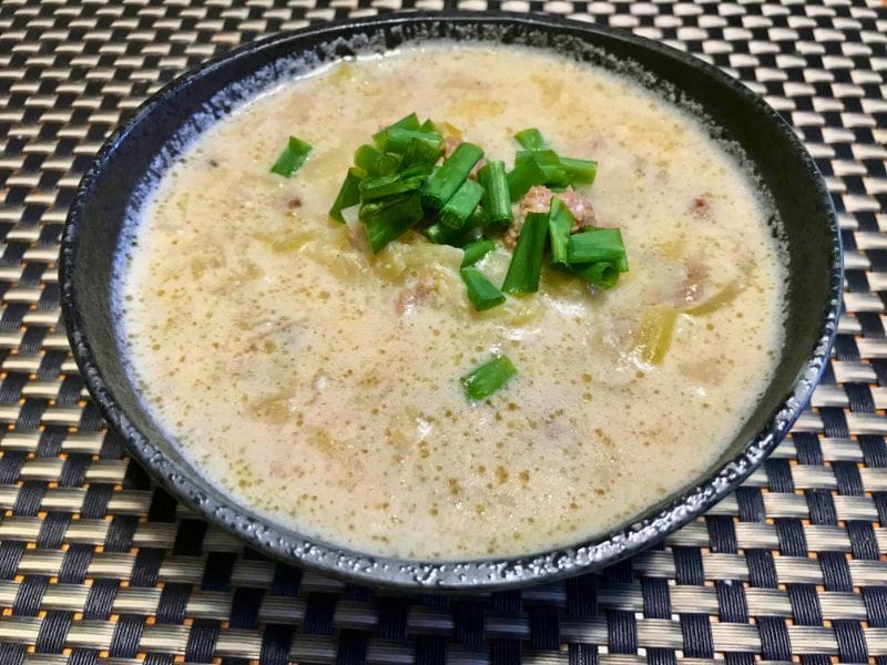 Beef leek soup