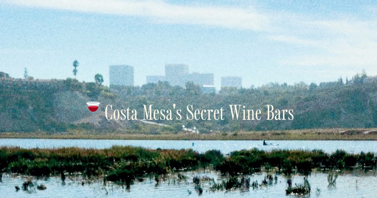 🍷Costa Mesa's Secret Wine Bars