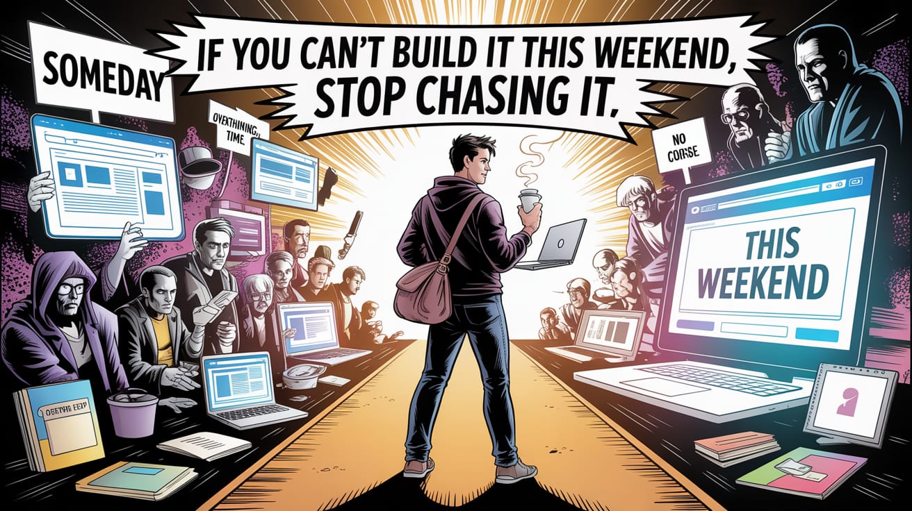 If you can’t build it this weekend, stop chasing it