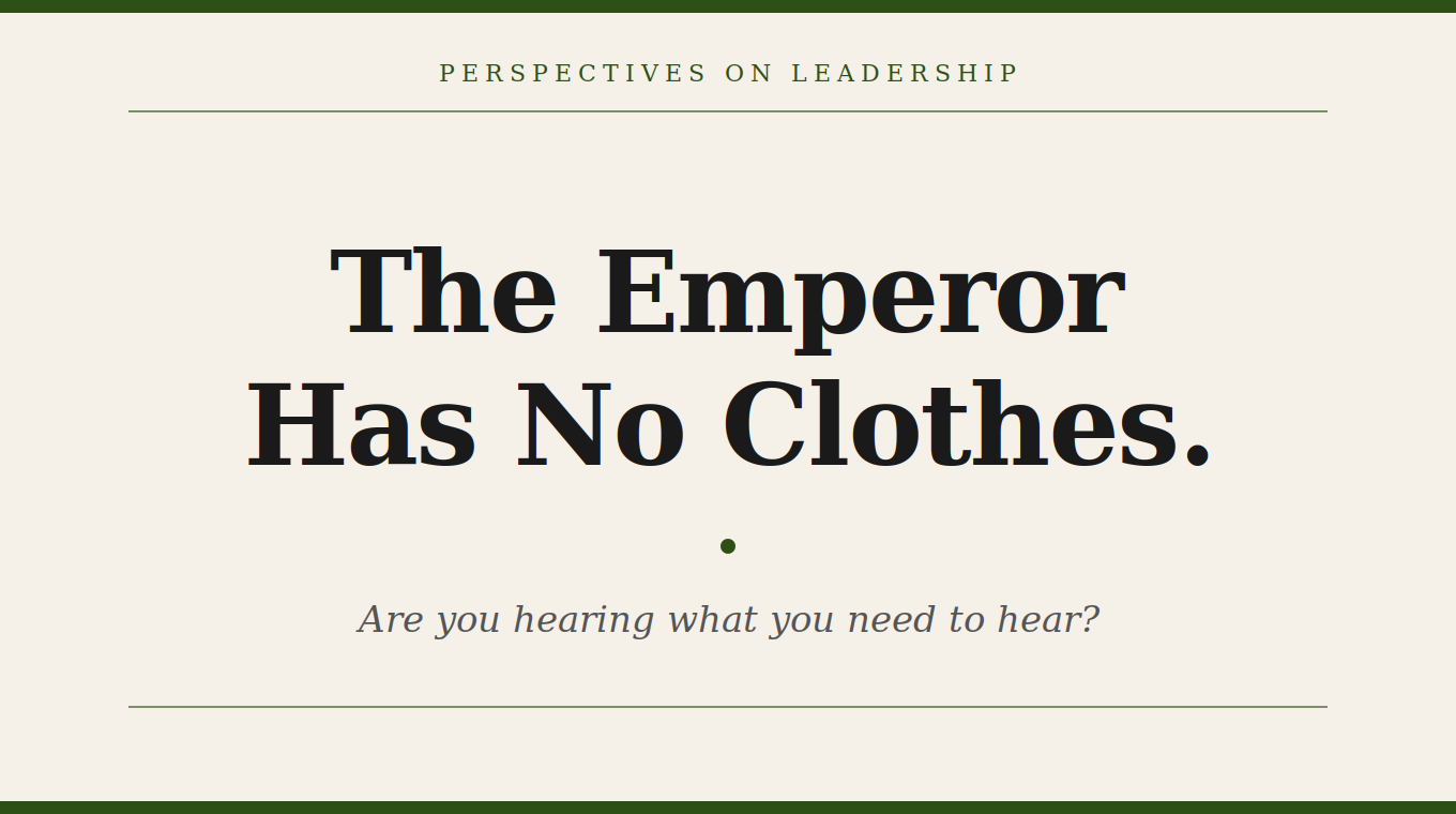 The Emperor has No Clothes