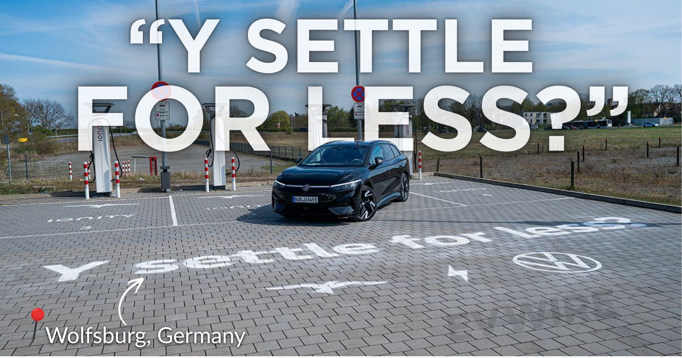 IONITY fires back at Tesla's "I'D Charge Here" Supercharger With “Y Settle for Less?” site in Wolfsburg