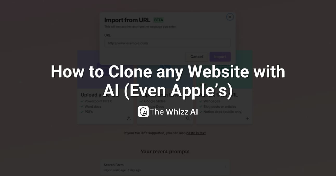 🧠This AI Can Clone websites in just 1 min (Even apple's website)
