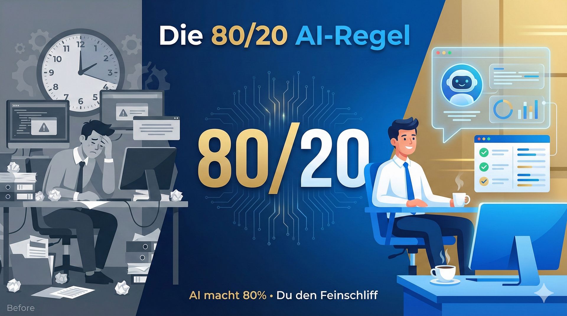 Die 80/20 AI-Regel (die ich in jedem Training lehre)